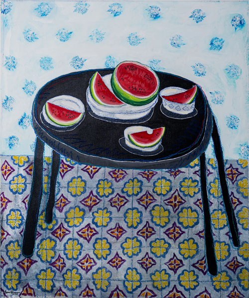 Asma Ghanem Watermelon Table, 2023