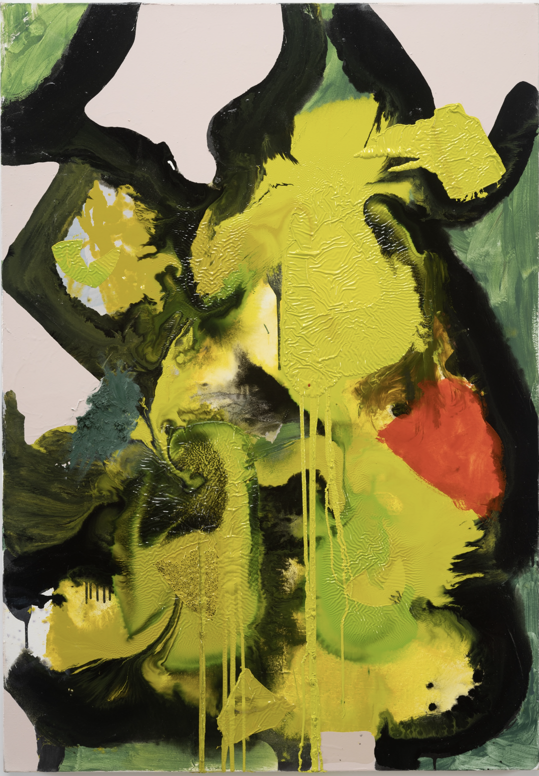 Tala Worrell Molting, 2023 Oil, household gloss paint on canvas 152 × 106 cm