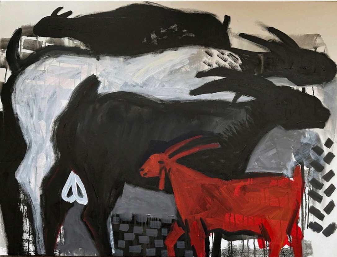 Mohammed Al Hawajri AlHawajri Animal, 2024 Acrylic on canvas 75X100 cm