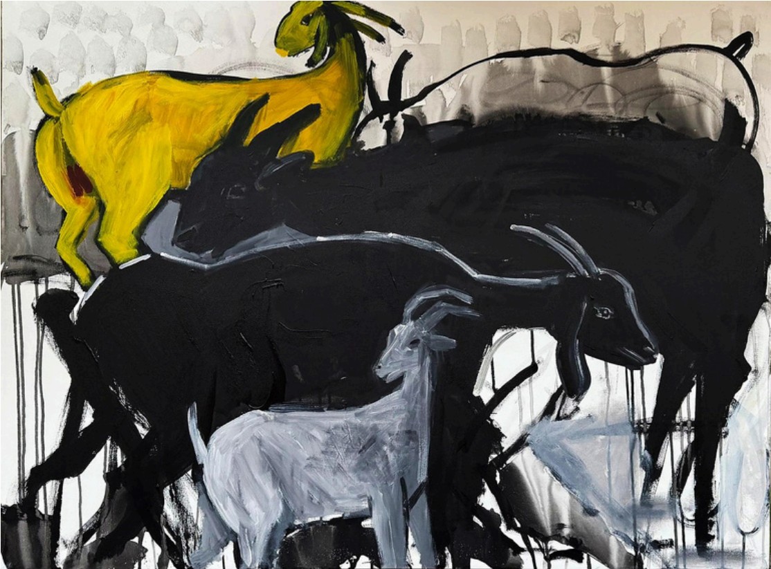 Mohammed Al Hawajri AlHawajri Animal, 2024 Acrylic on canvas 75X100 cm