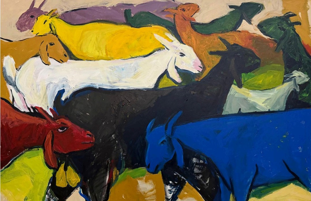 Mohammed Al Hawajri AlHawajri Animal, 2024 Acrylic on canvas 120X180 cm