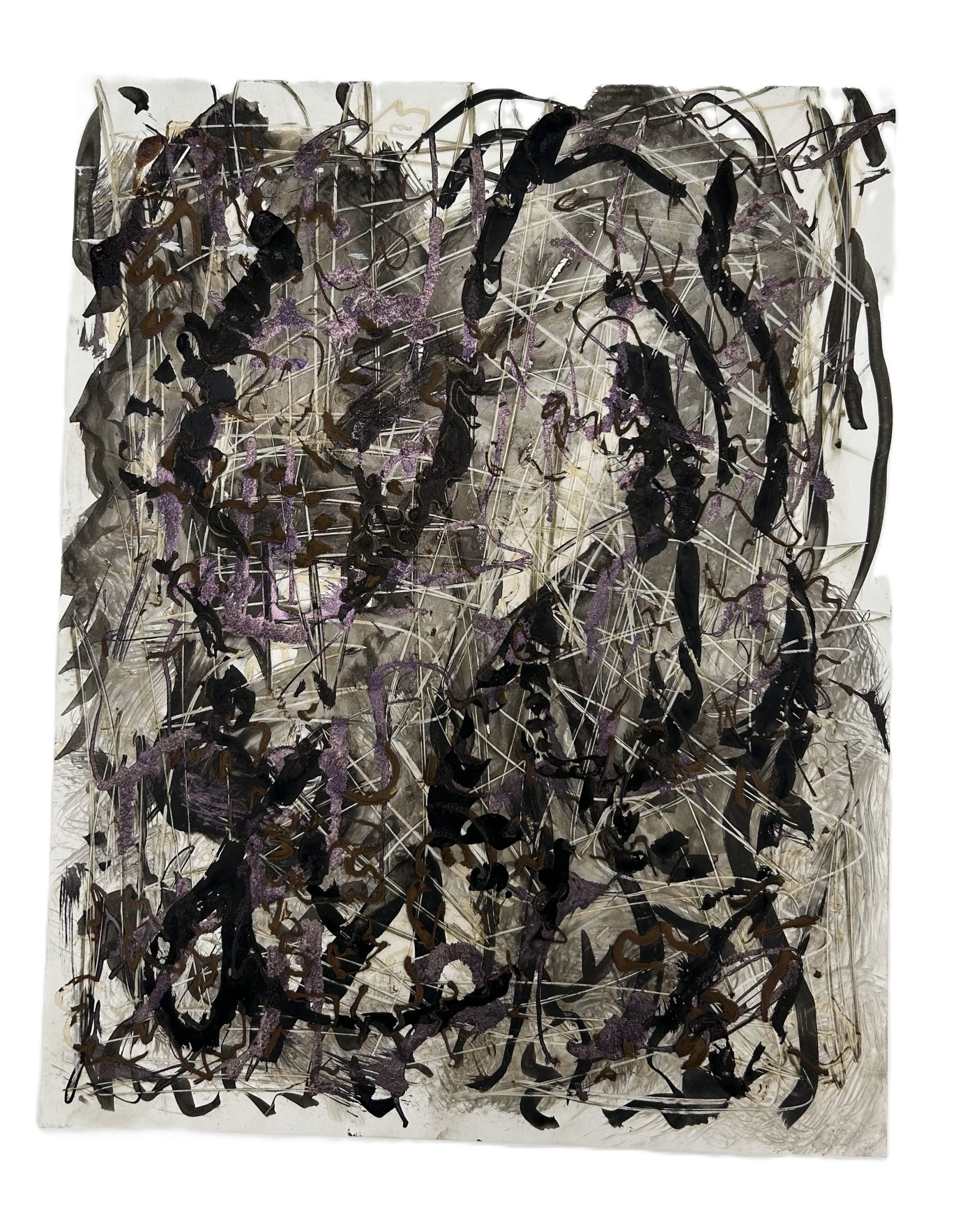 Tala Worrell Untiteld, 2020 Oil, mica powder, and henna on yupo 38 X 30 cm