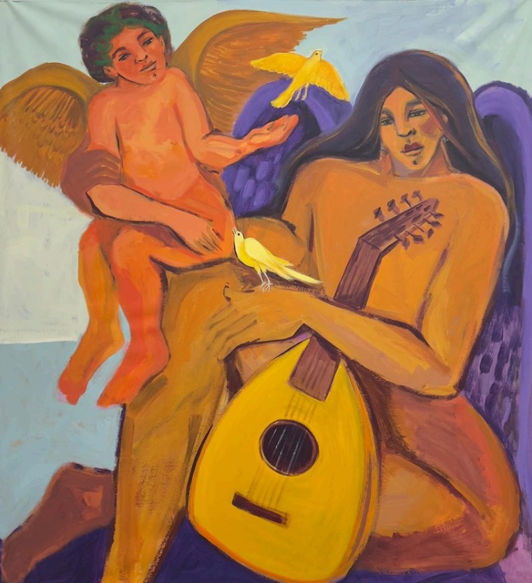 Mohammed Al Hawajri Melody of Eternity, 2024 Acrylic on canvas 145X133 cm AVAILABLE
