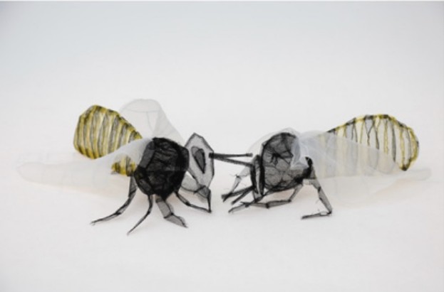 Title: The Bee Year: 2018 Mediums: Fabric Size: 40 cm x 30 cm