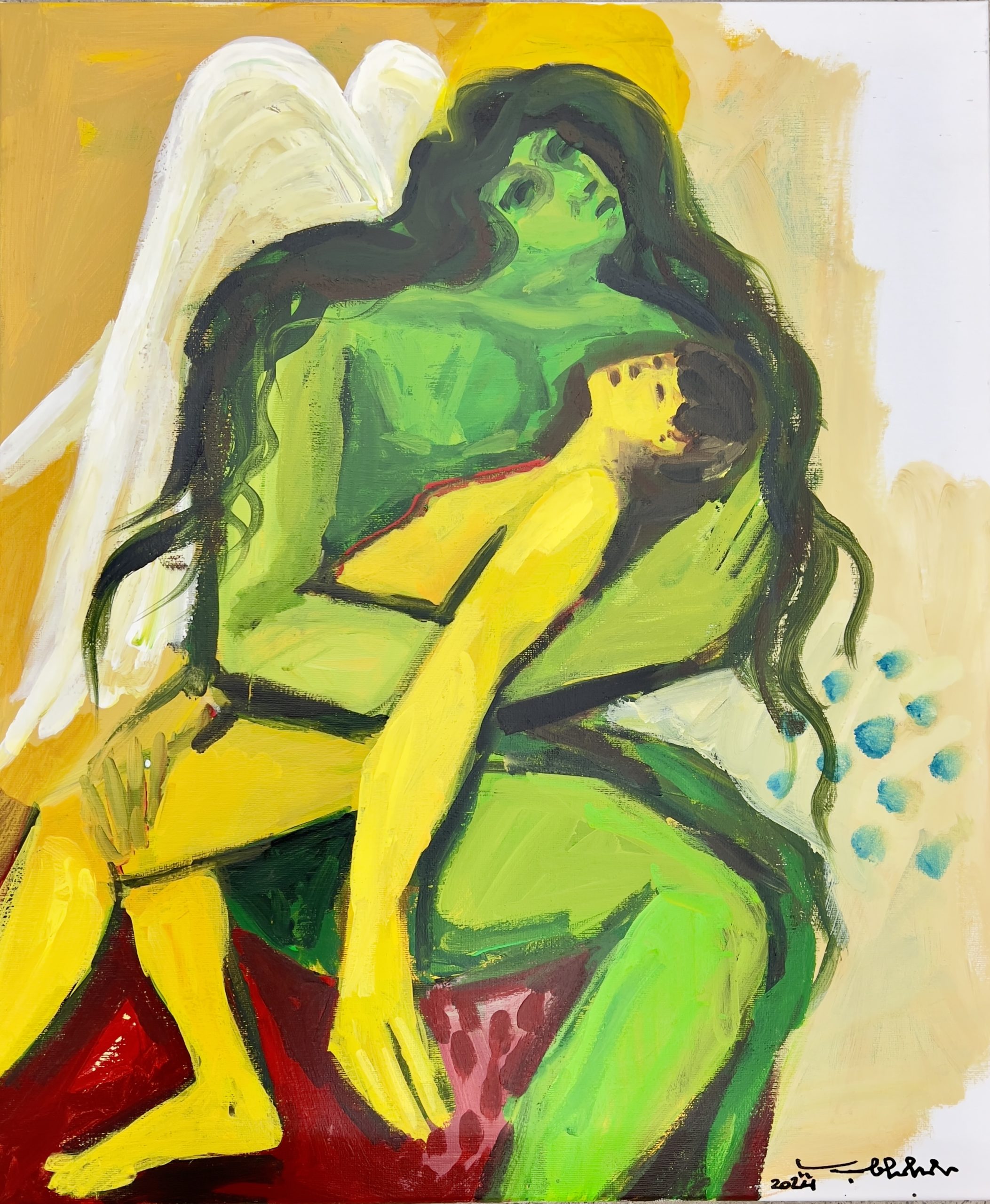 Mohammed Al Hawajri Farewell, 2024 Acrylic on canvas 60X50 cm