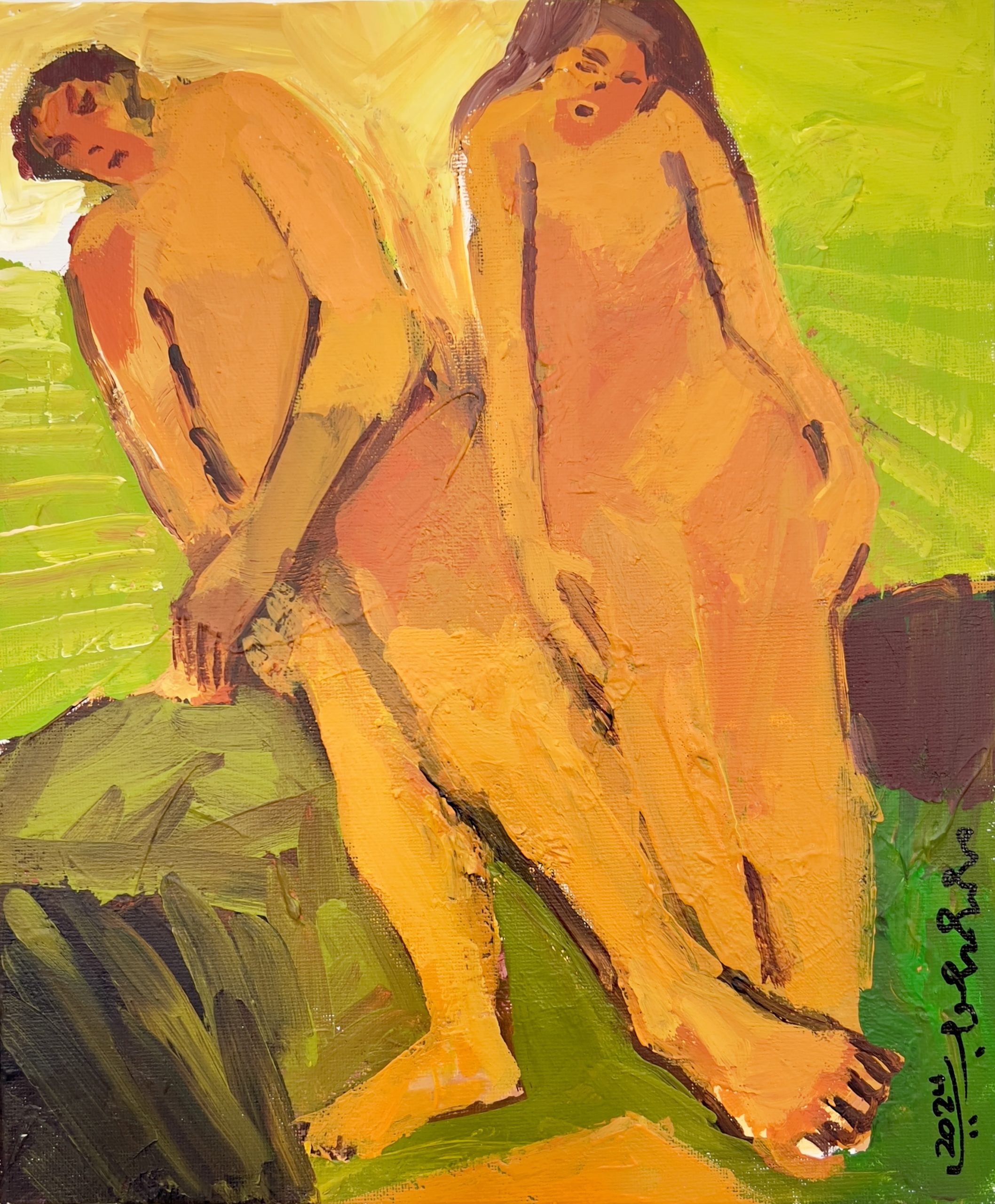 Mohammed Al Hawajri Togher, 2024 Acrylic on canvas 35X25 cm
