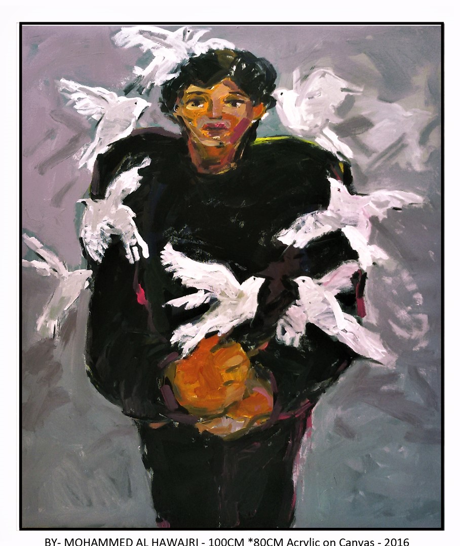 Mohammed Al Hawajri Shepherd of Peace, 2016 Acrylic on canvas 100X80 cm