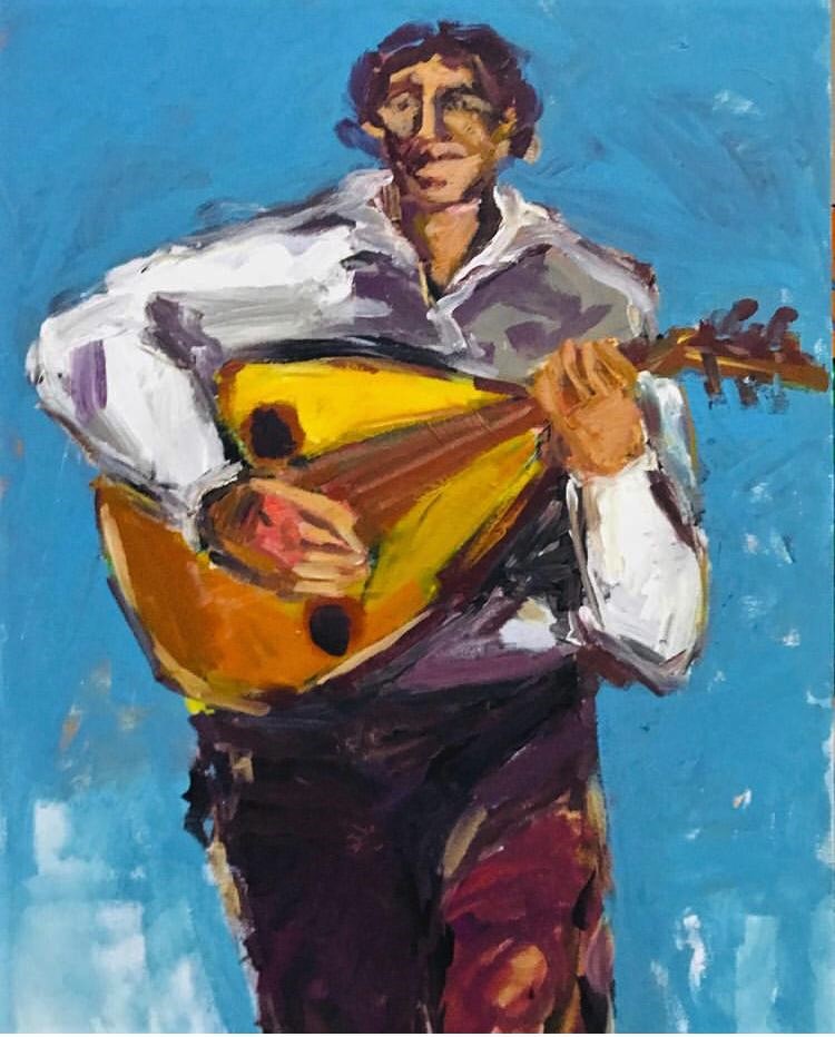 Mohammed Al Hawajri Solo, 2017 Acrylic on canvas 120X80 cm