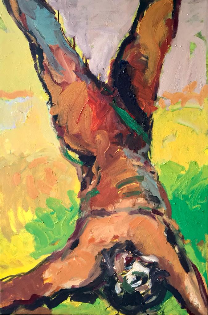 Mohammed Al Hawajri Trees Die Standing 2, 2021 Acrylic on canvas 120X80 cm
