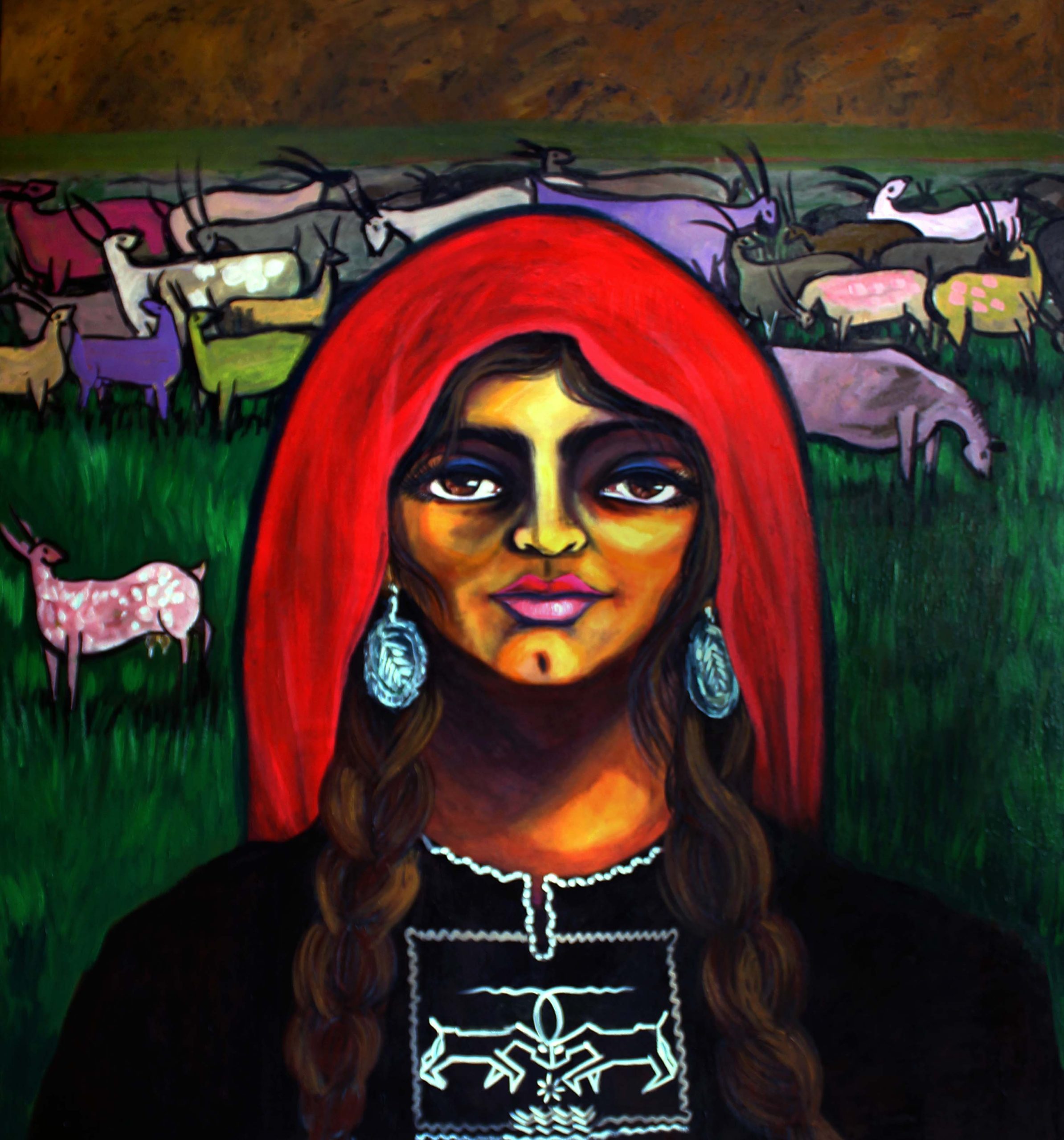 Mohammed Al Hawajri Cousin, 2015 Acrylic on canvas