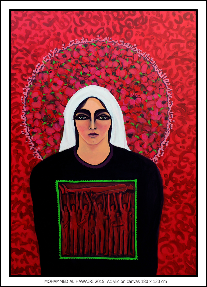 Mohammed Al Hawajri Martyr's Wedding, 2015 Acrylic on canvas 180X130 cm