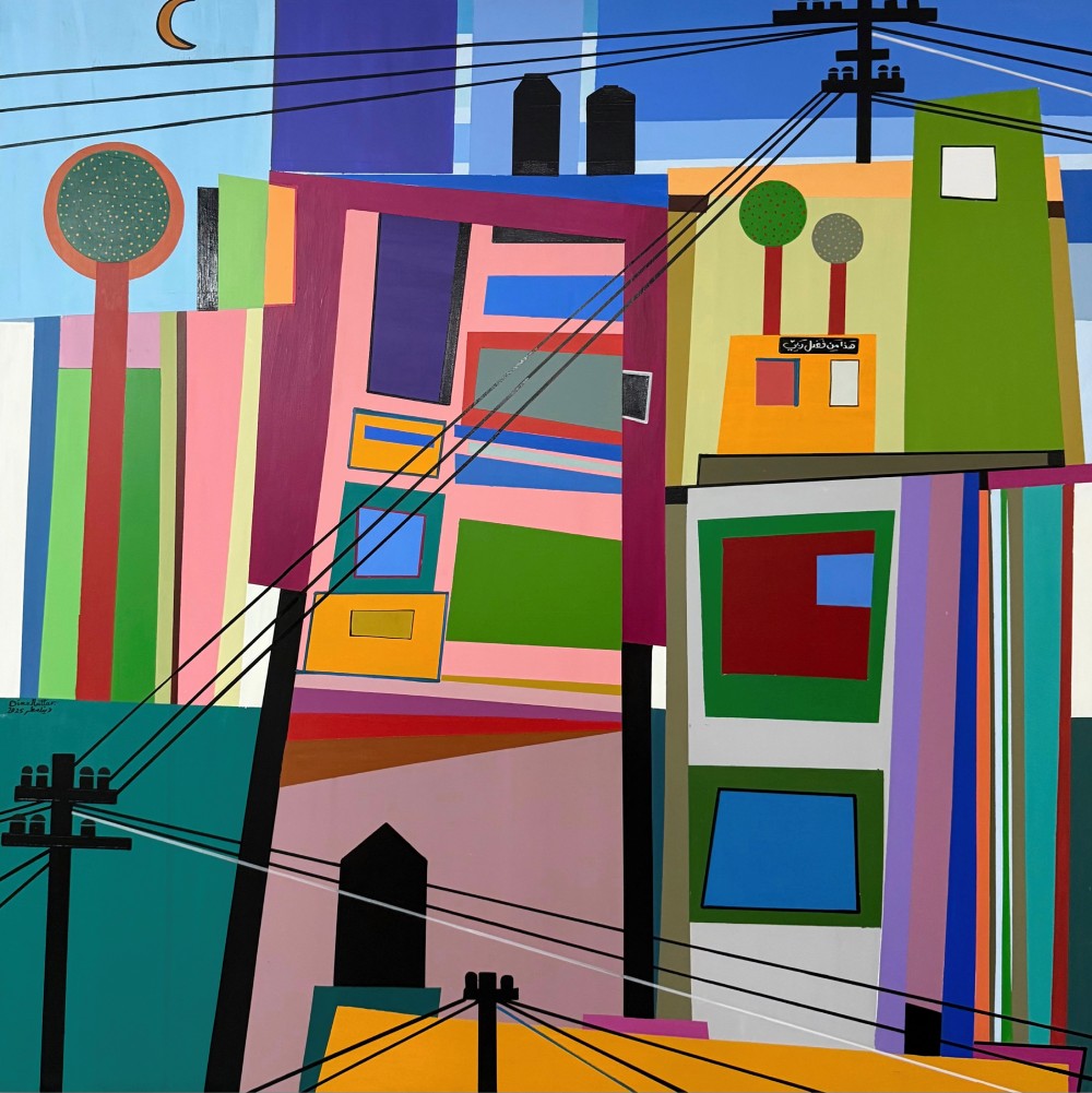 Dina Mattar Camp, 2025 Acrylic on canvas 150x150 cm Available