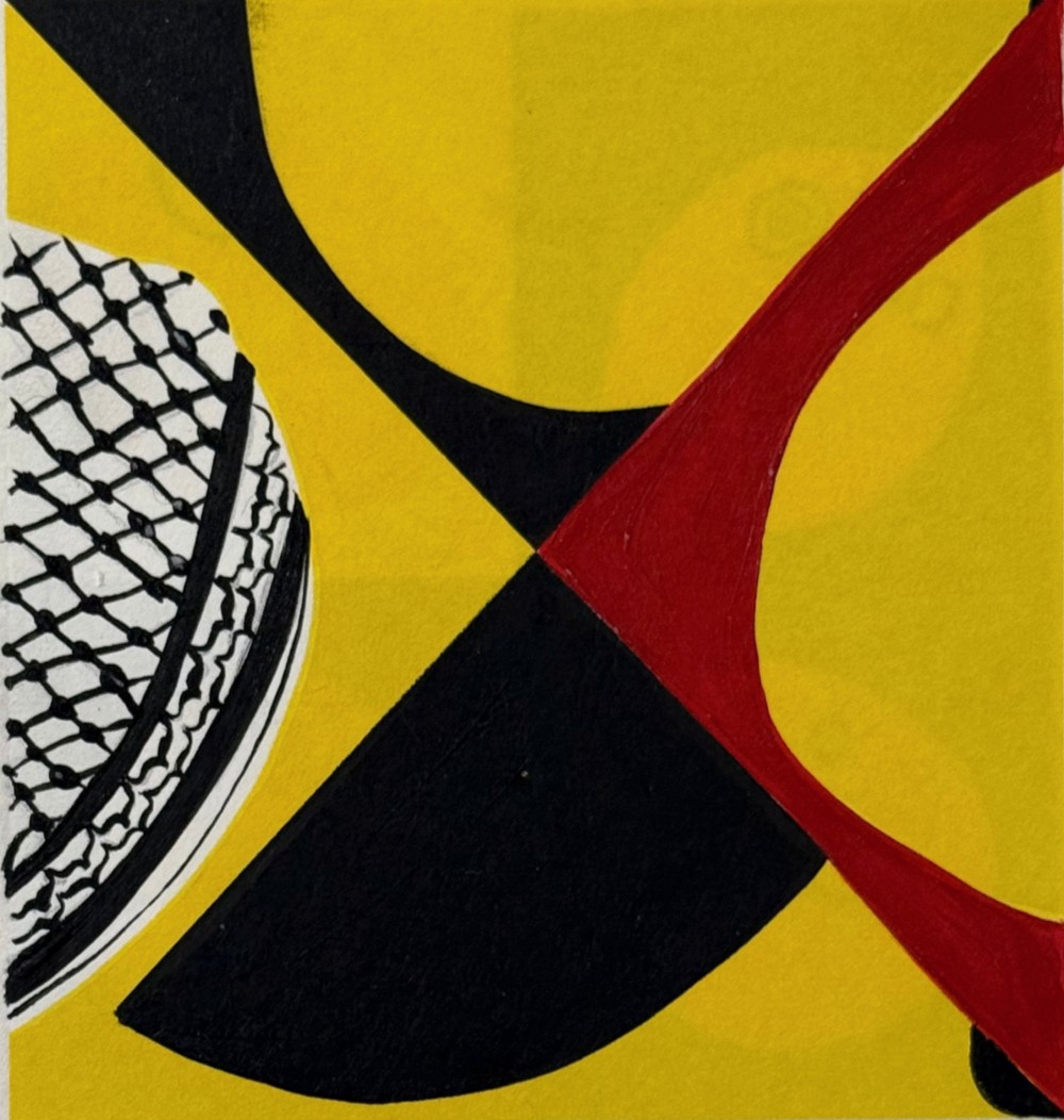 Dina Mattar Memories 2023 Acrylic on canvas 15x15 cm Sold