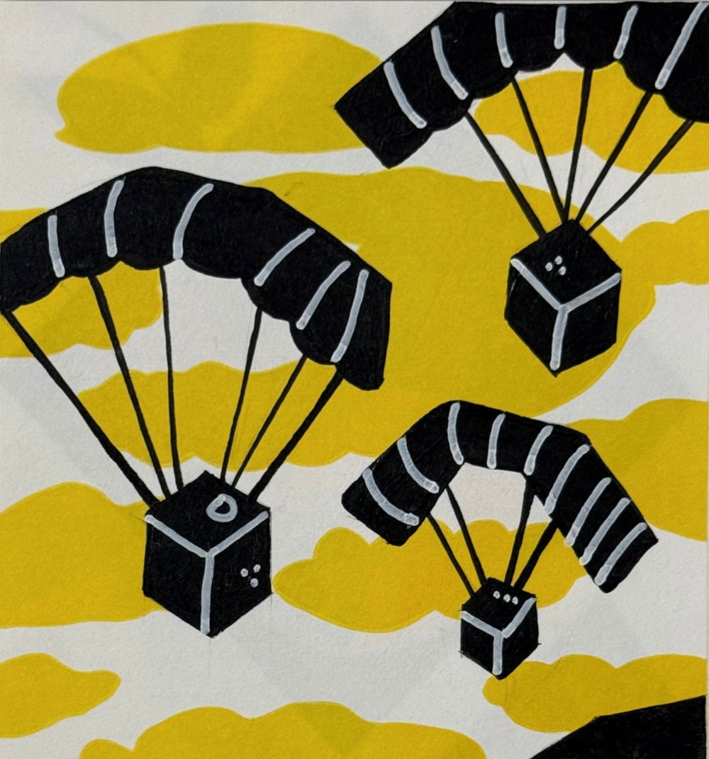 Dina Mattar Memories , 2023 Acrylic on canvas 15x15 cm Sold