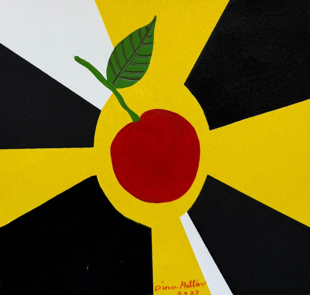 Dina Mattar Memories, 2023 Acrylic on canvas 15x15 cm