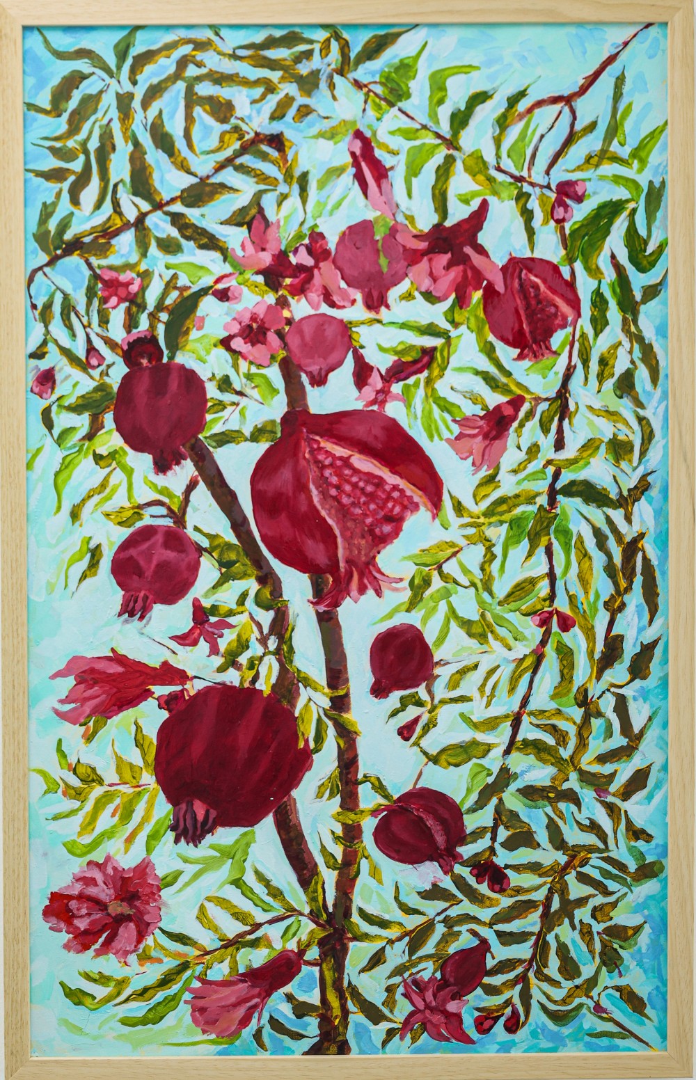 Inass Yassin Pomegranate Blossom 2, 2026 Oil on canvas 81x 50 cm