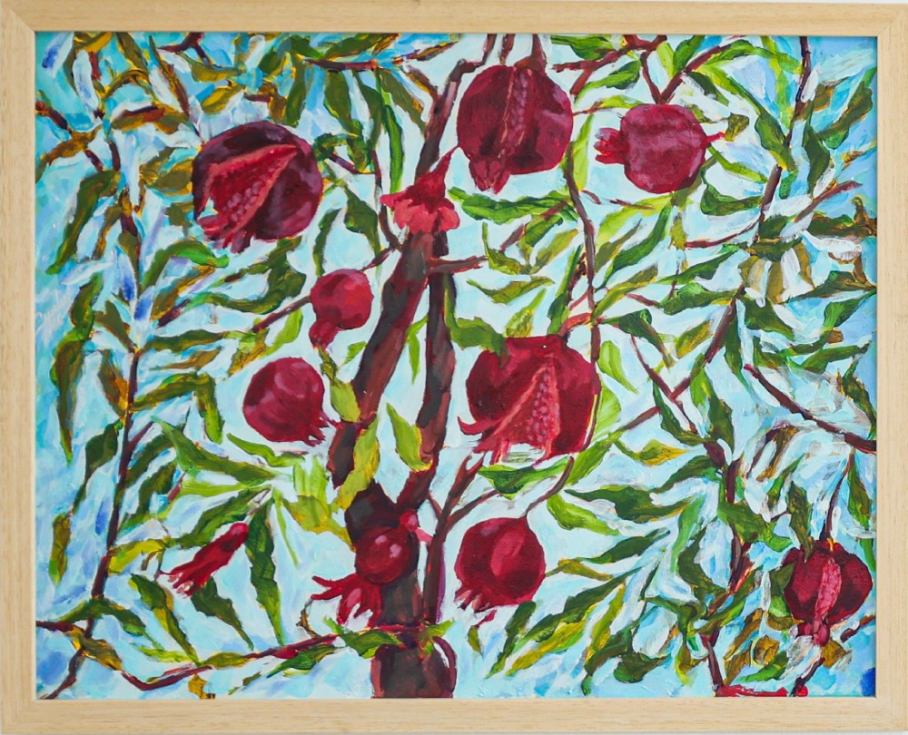 Inass Yassin Pomegranate Blossom 6, 2026 Oil on canvas 40 x50 cm