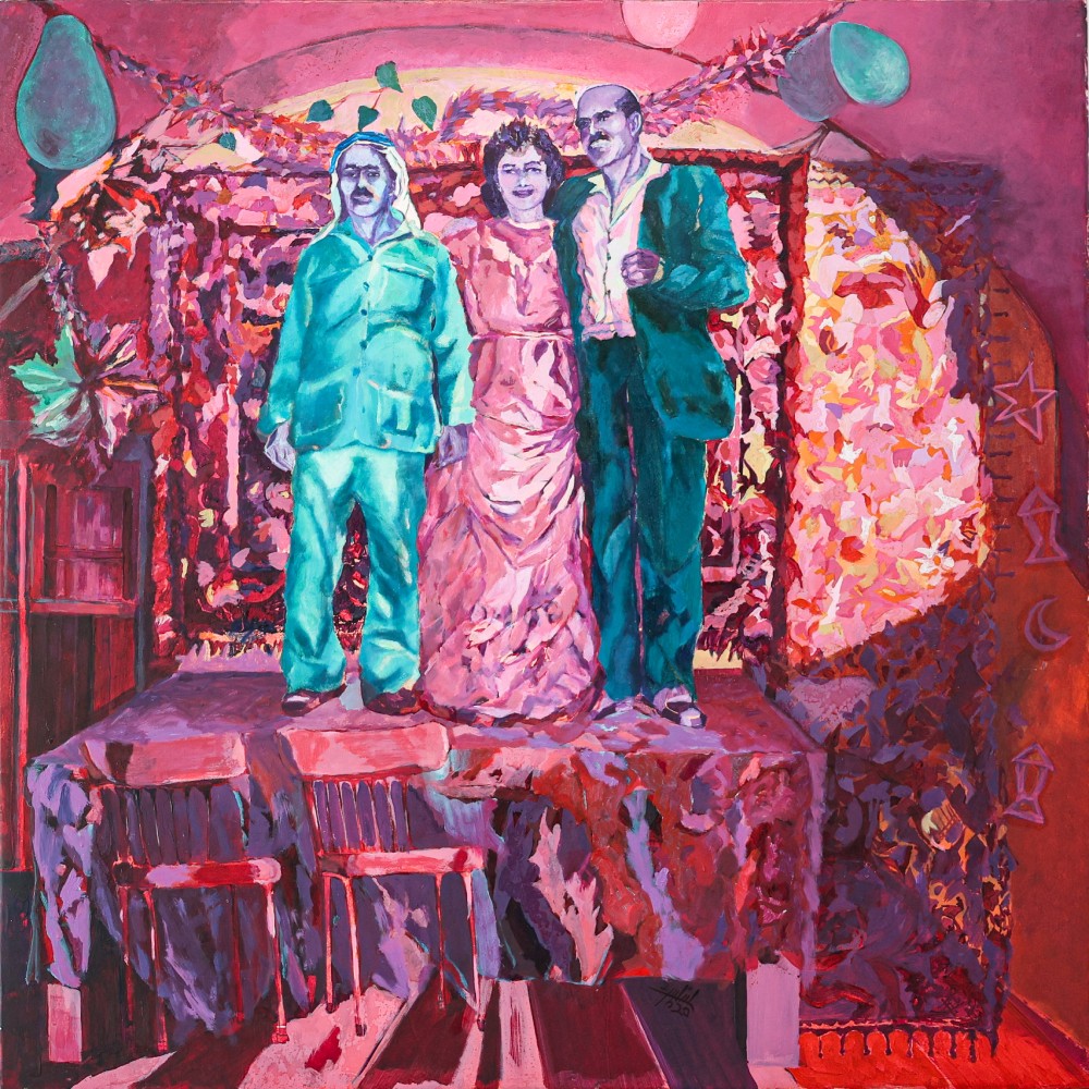 Inass Yassin Ahlam Dreams, 2020 Oil on Wood Panel 76x76 cm