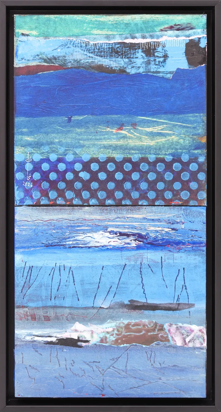 Najat makki Covered Roots, 2026 Mixed media on canvas 27x50 cm