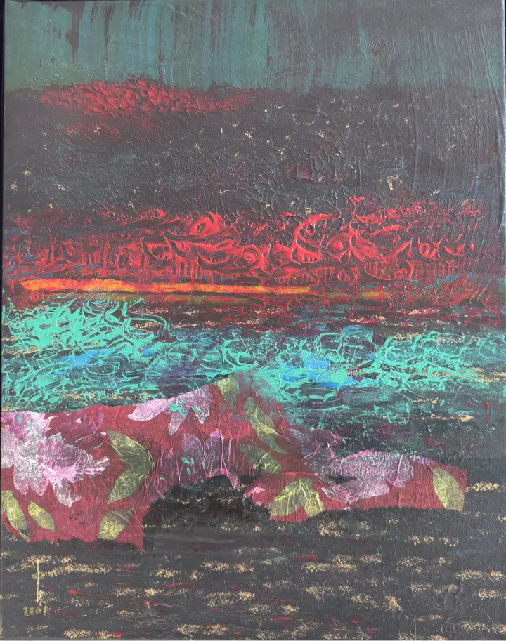 Gradients, 2001, Mixed media on canvas. 50x40 cm