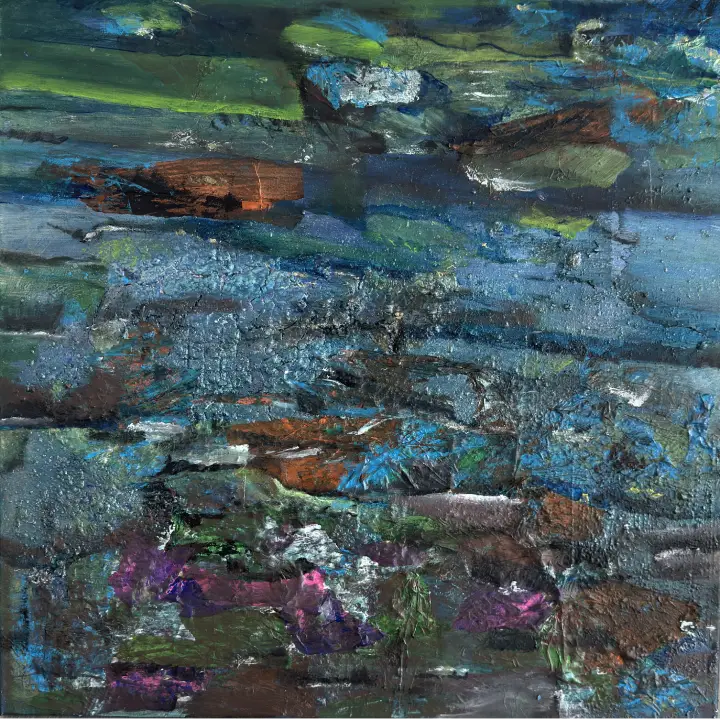 Natural, 2025, Mixed media on canvas. 60x60 cm