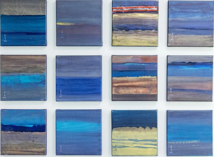 Najat makki Evening Whispers, 2026 Acrylic on canvas 25x25 cm | each