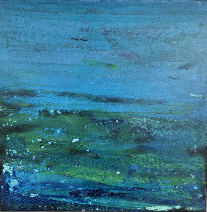 Silent Natural, 2023. Mixed media on canvas. 60x60 cm